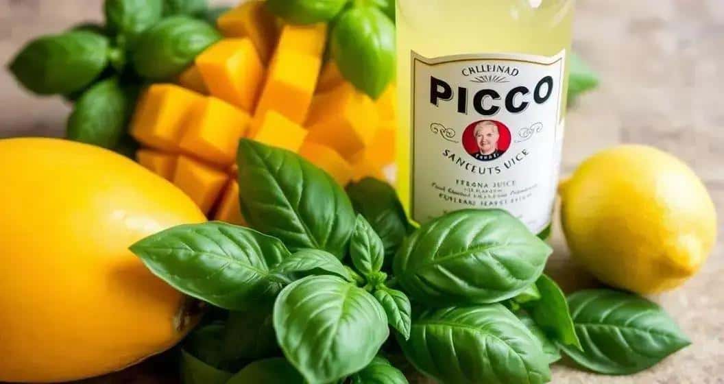 Ingredienti per il Pisco con succo di mango e basilico