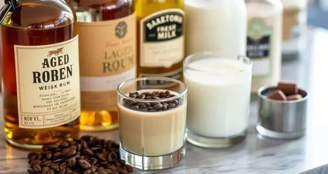 Ingredienti per il Rum Invecchiato con Schiuma di Caffè Ingredienti per il Rum Invecchiato con Schiuma di Caffè
