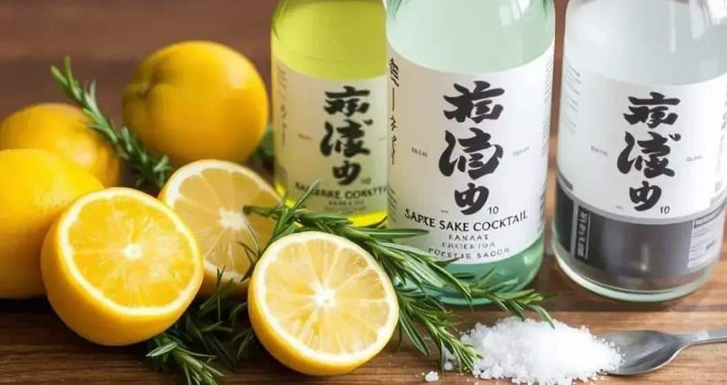 Ingredienti per il Sake con Succo di Limone e Rosmarino