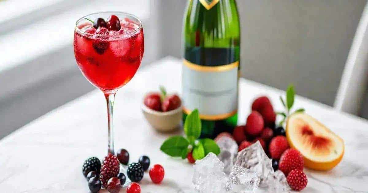 Ingredienti per il Spumante con liquore ai frutti rossi