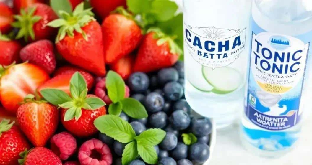 Ingredienti per la Cachaça con Frutti Rossi e Acqua Tonica Ingredienti per la Cachaça con Frutti Rossi e Acqua Tonica