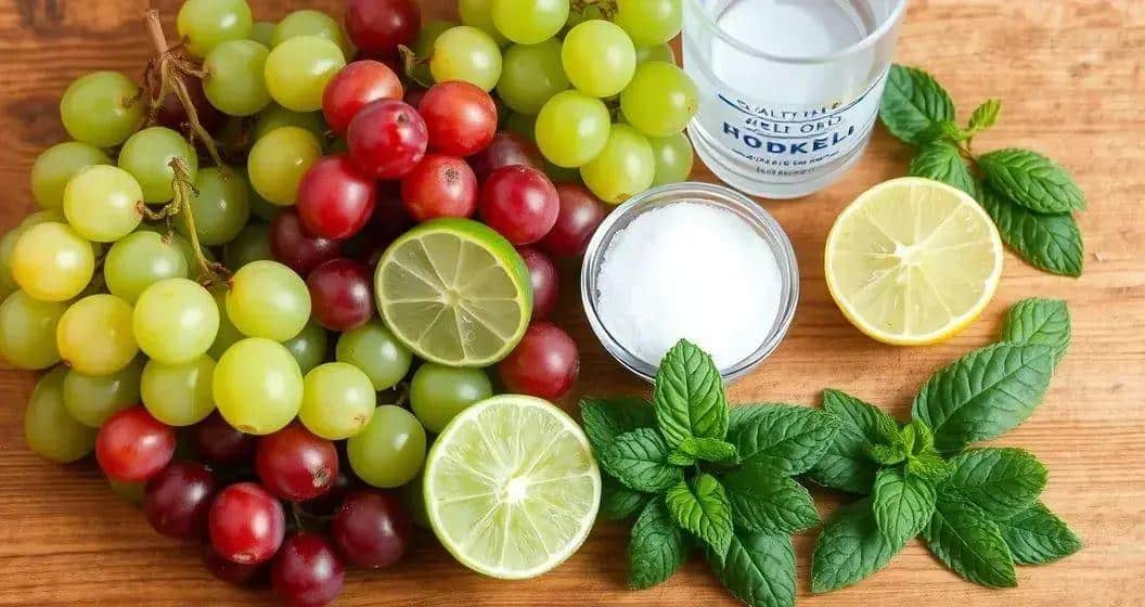 Ingredienti per la Caipiroska all’uva
