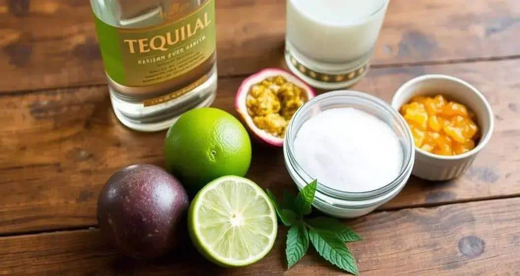 Ingredienti per la Margarita al frutto della passione Ingredienti per la Margarita al frutto della passione