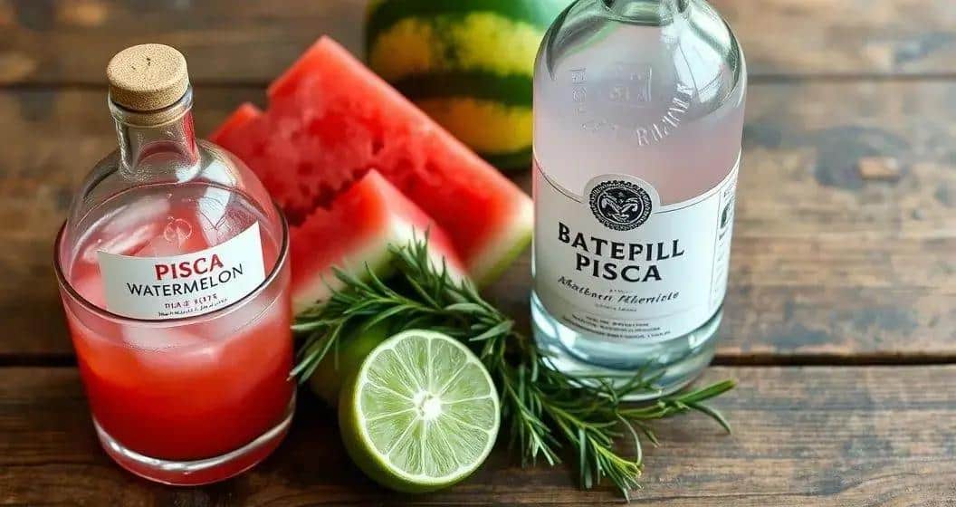 Ingredienti per Pisco con succo di anguria e rosmarino