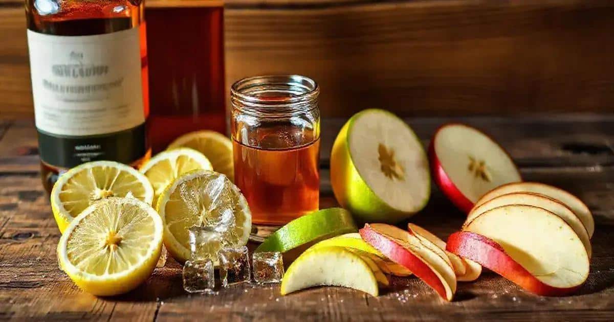 Ingredienti per Whisky Sour con Sciroppo di Mela