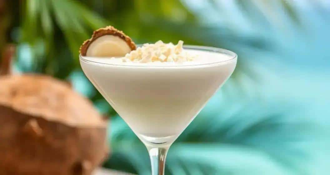 Martini con Liquore al Cocco e Scaglie di Cioccolato Bianco: Una Variante di Lusso 8 Martini con Liquore al Cocco e Scaglie di Cioccolato Bianco: Una Variante di Lusso