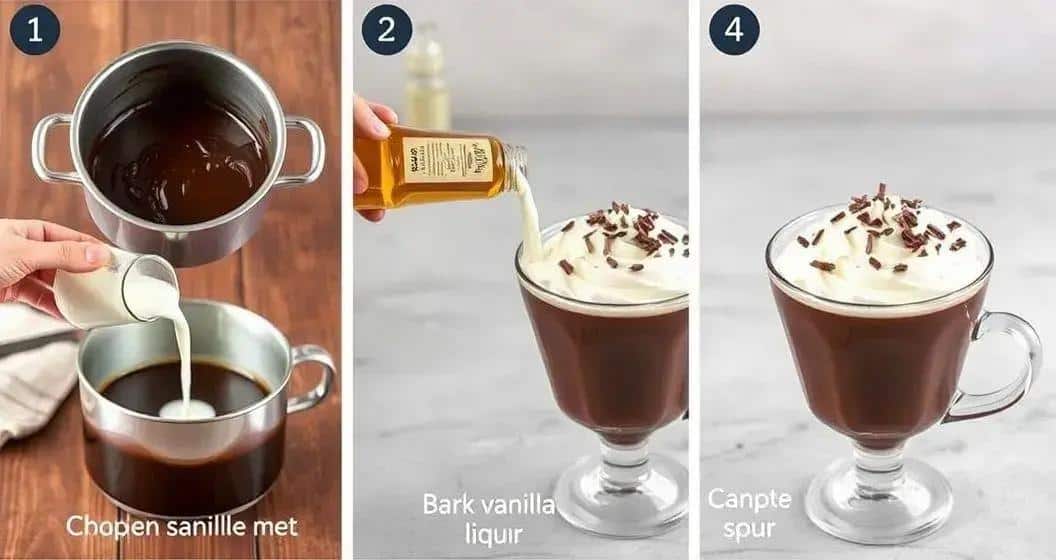 Metodo di preparazione del cioccolato con liquore alla vaniglia