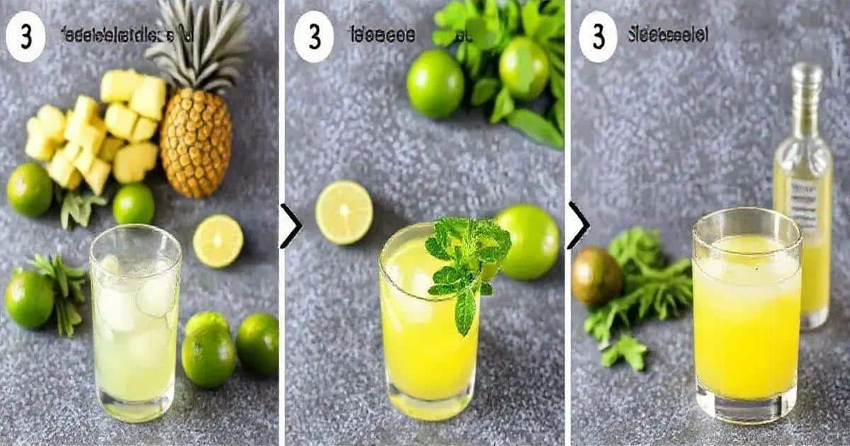Metodo di preparazione della Caipirinha all’ananas con menta