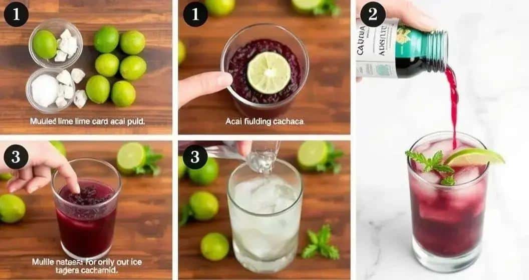 Metodo di Preparazione della Caipirinha di Açaí