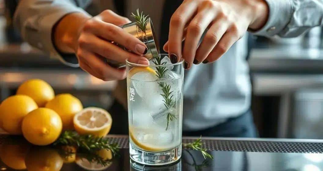 Preparazione del cocktail rinfrescante