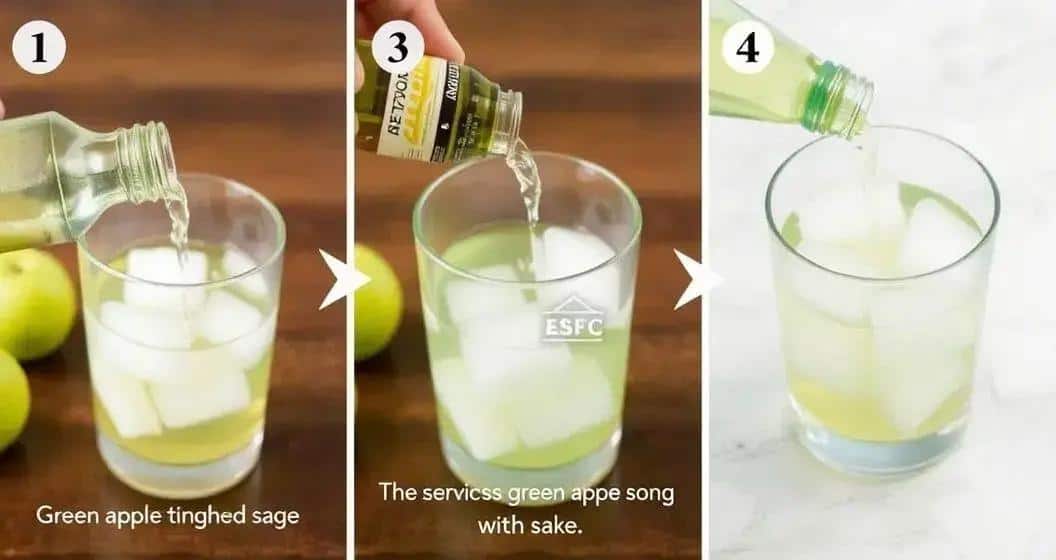 Preparazione del sake con soda