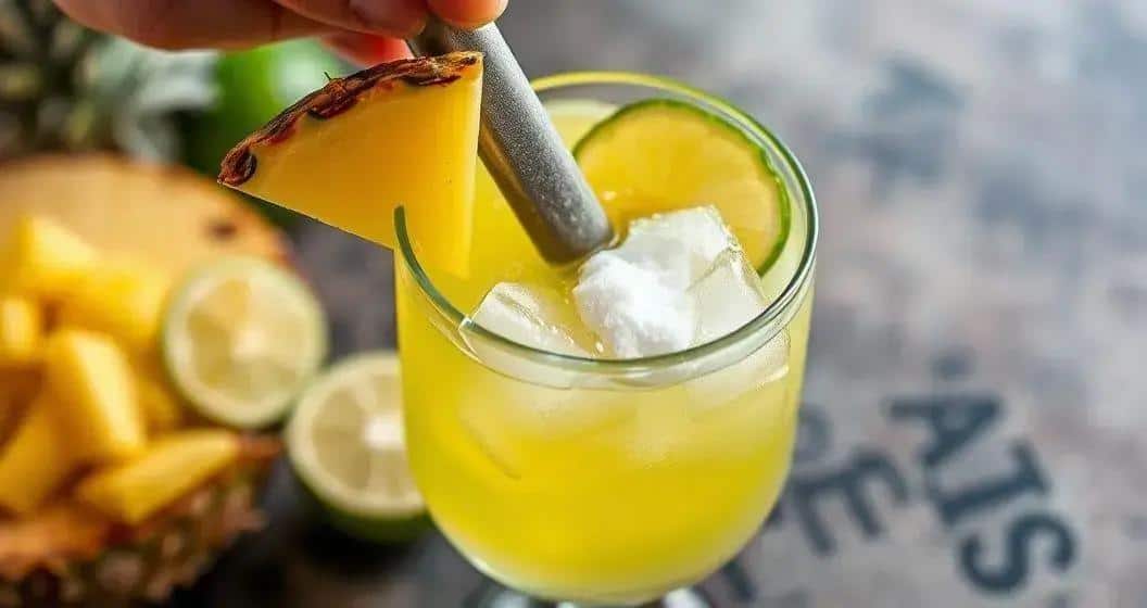 Preparazione della Caipirinha all’ananas