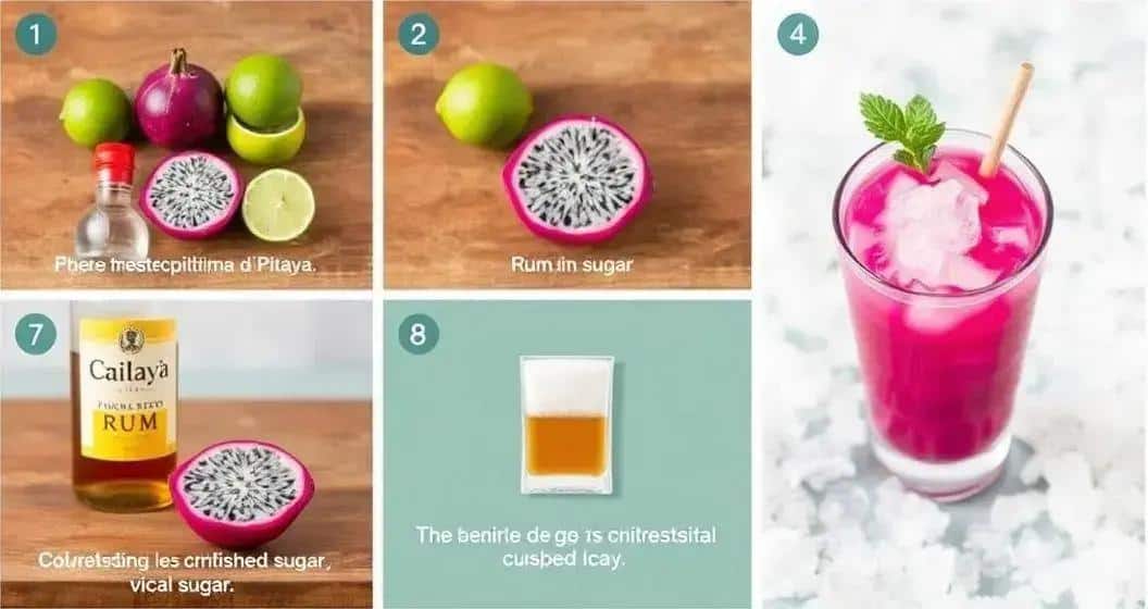 Preparazione della Caipirissima di Pitaya