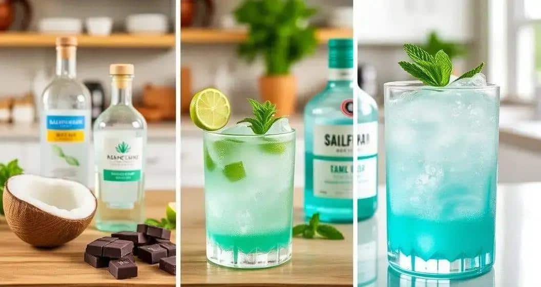 Preparazione per un cocktail fresco e originale Preparazione per un cocktail fresco e originale