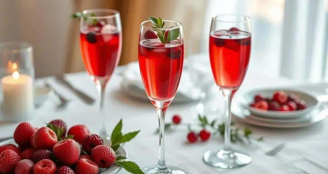 Suggerimenti per servire il champagne con succo di frutti rossi Suggerimenti per servire il champagne con succo di frutti rossi