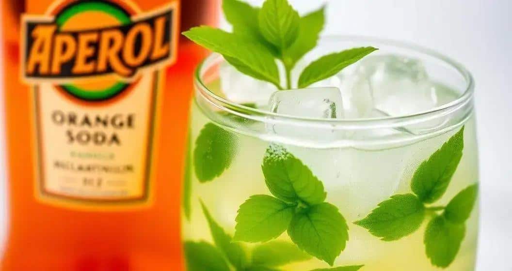 Variante: Aperol con Soda al Mandarino e Basilico alla Menta