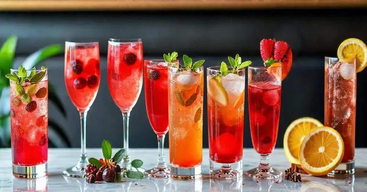 Varianti creative del Spumante con liquore ai frutti rossi