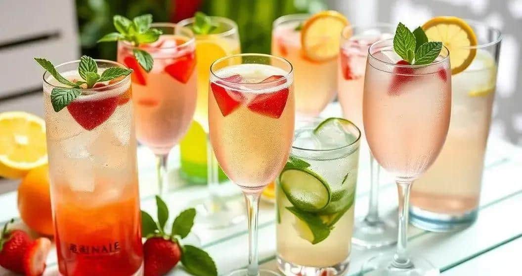Varianti del Cocktail con Spumante e Fragole Varianti del Cocktail con Spumante e Fragole