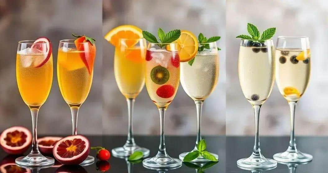 Varianti del cocktail di Champagne con frutto della passione