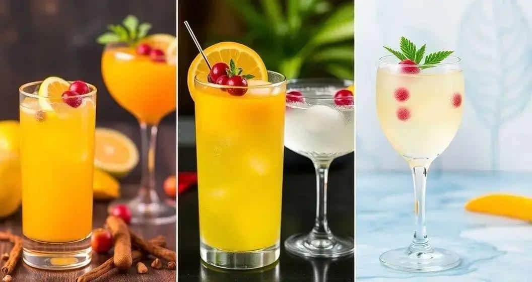 Varianti del cocktail vodka con succo di mango e pepe rosa Varianti del cocktail vodka con succo di mango e pepe rosa