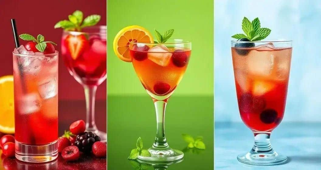 Varianti del Whisky con frutti rossi e liquore alla menta Varianti del Whisky con frutti rossi e liquore alla menta