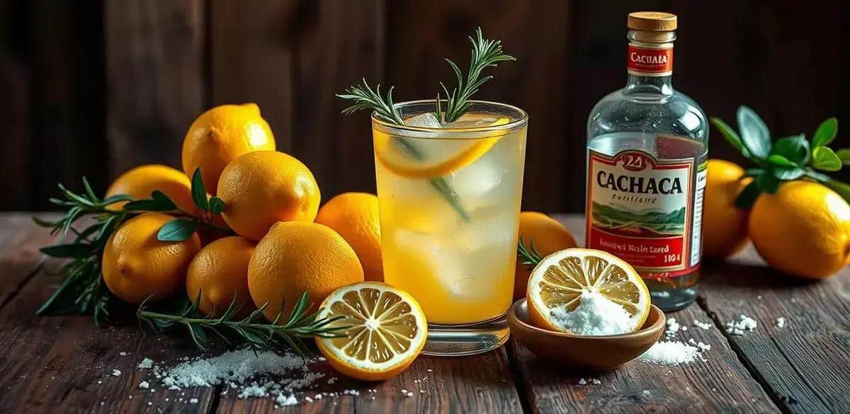 Ingredientes para Caipirinha de Limão Siciliano com Alecrim
