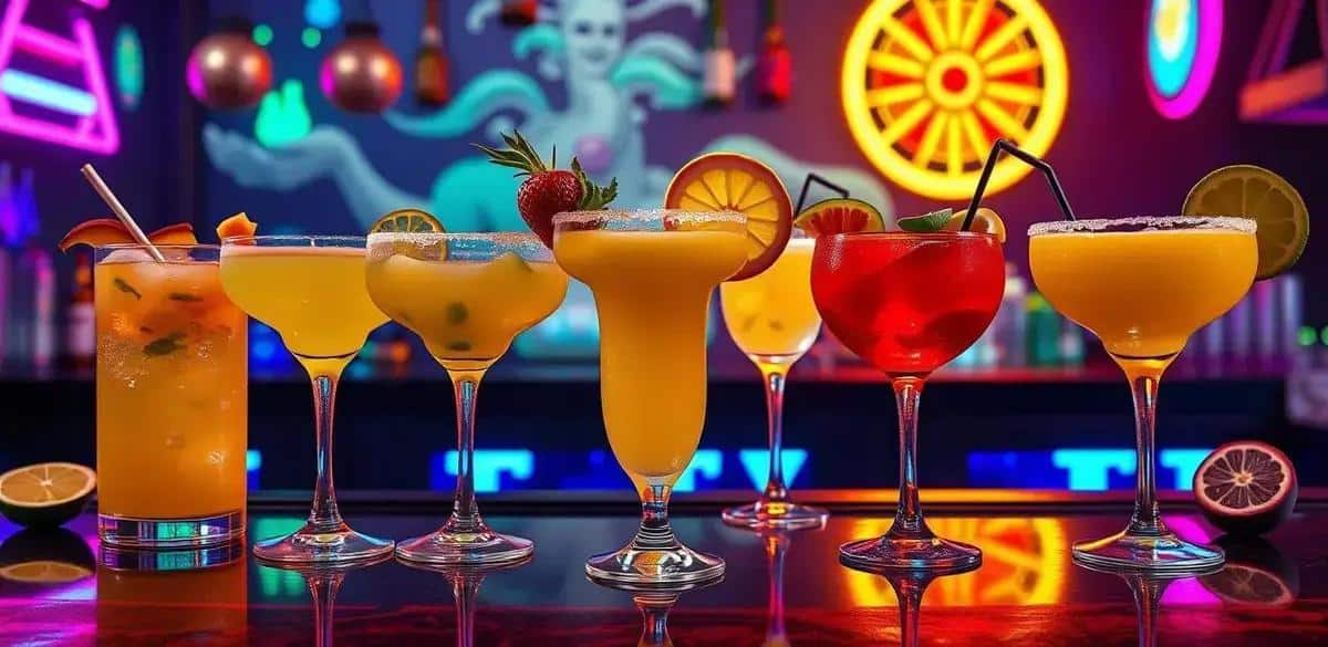 Variações de Margarita com Suco de Laranja e Espuma de Coco