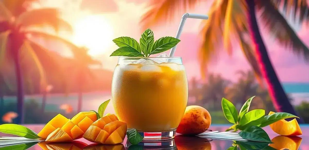 Água de Coco com Suco de Manga e Manjericão: Refresque-se com Esta Delícia