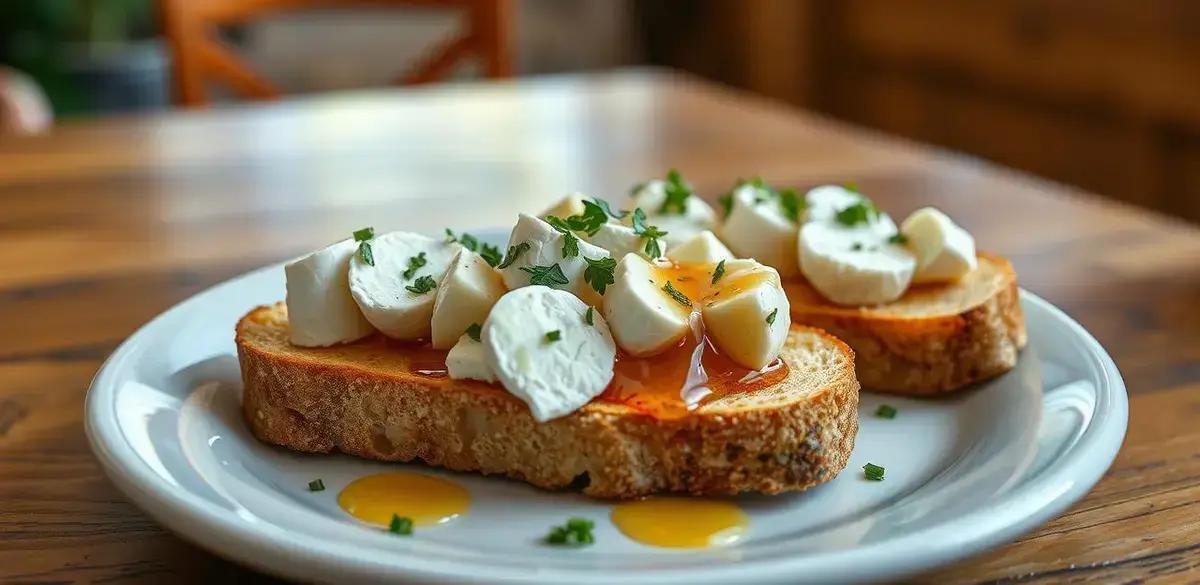 Bruschetta de Queijo de Cabra e Mel: Uma Combinação Irresistível