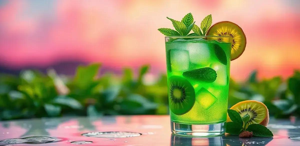 Drink Verde com Refrigerante de Kiwi e Hortelã: Refrescante e Surpreendente!