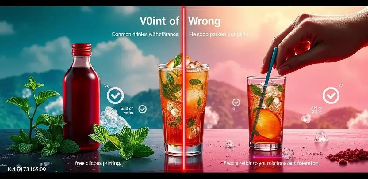 Erros comuns ao preparar bebidas com refrigerante e hortelã