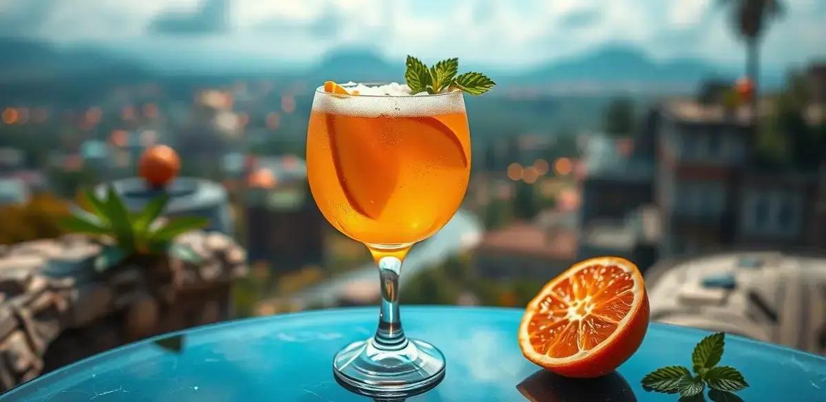 Gin com Licor de Damasco e Espuma de Gengibre: Uma Mistura Deliciosa