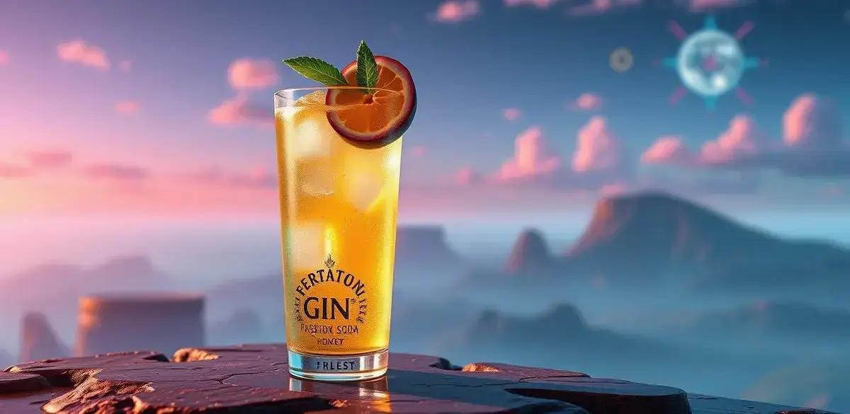 Gin com soda de maracujá e mel: a receita refrescante que você precisa experimentar!