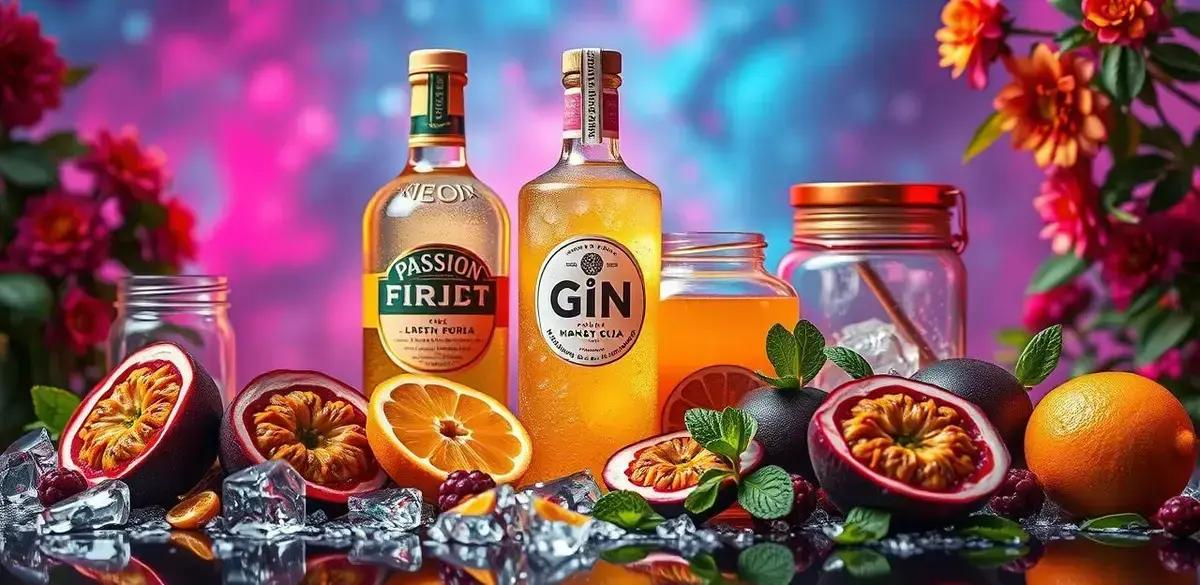 Ingredientes para Gin com Soda de Maracujá e Mel