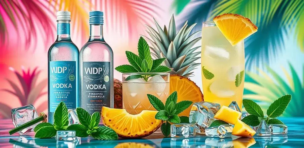Ingredientes para Vodka com Refrigerante de Abacaxi