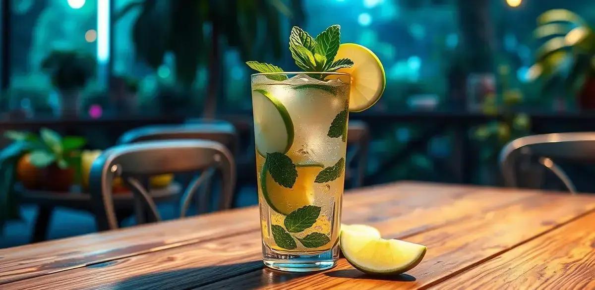 Mojito com Soda de Maçã Verde e Gengibre: Refrescância e Sabor Inigualáveis