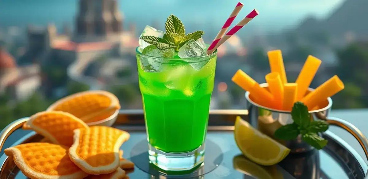 Truques para Servir o Drink Verde com Licor de Menta