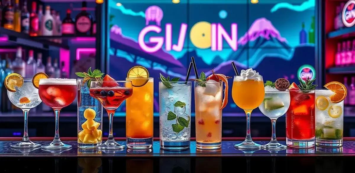 Variações do Gin com Licor e Espuma
