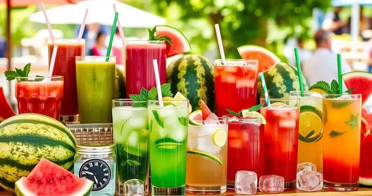 Alternativas de Bebidas Sem Álcool com Melancia