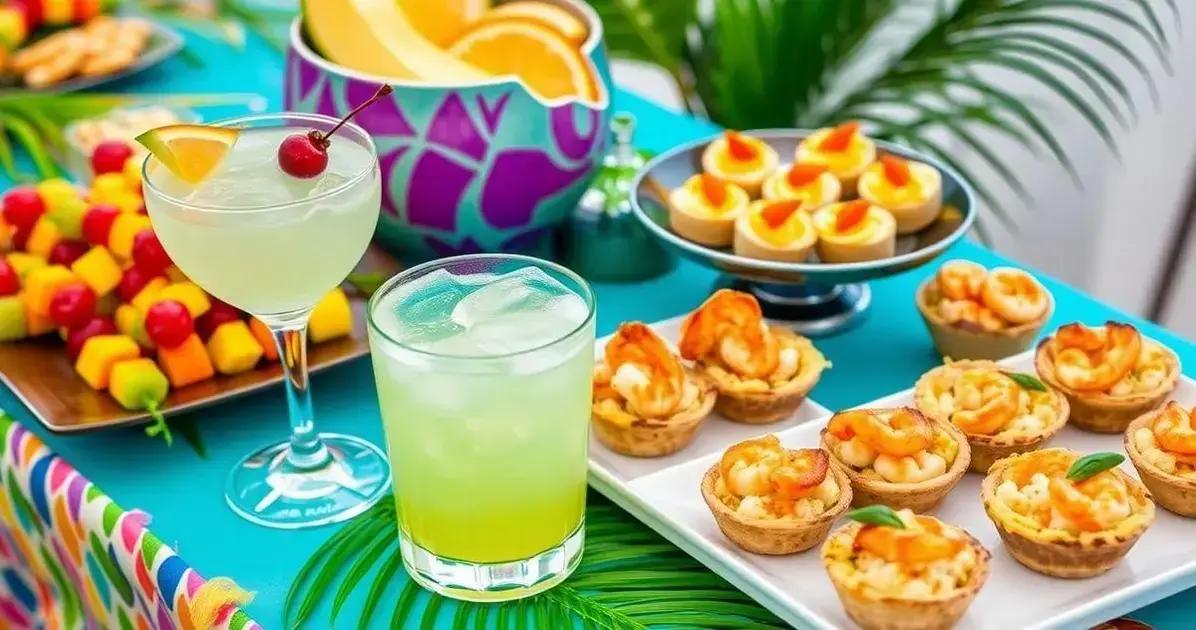 Aperitivos que combinam com Rum com Coco e Noz-Moscada