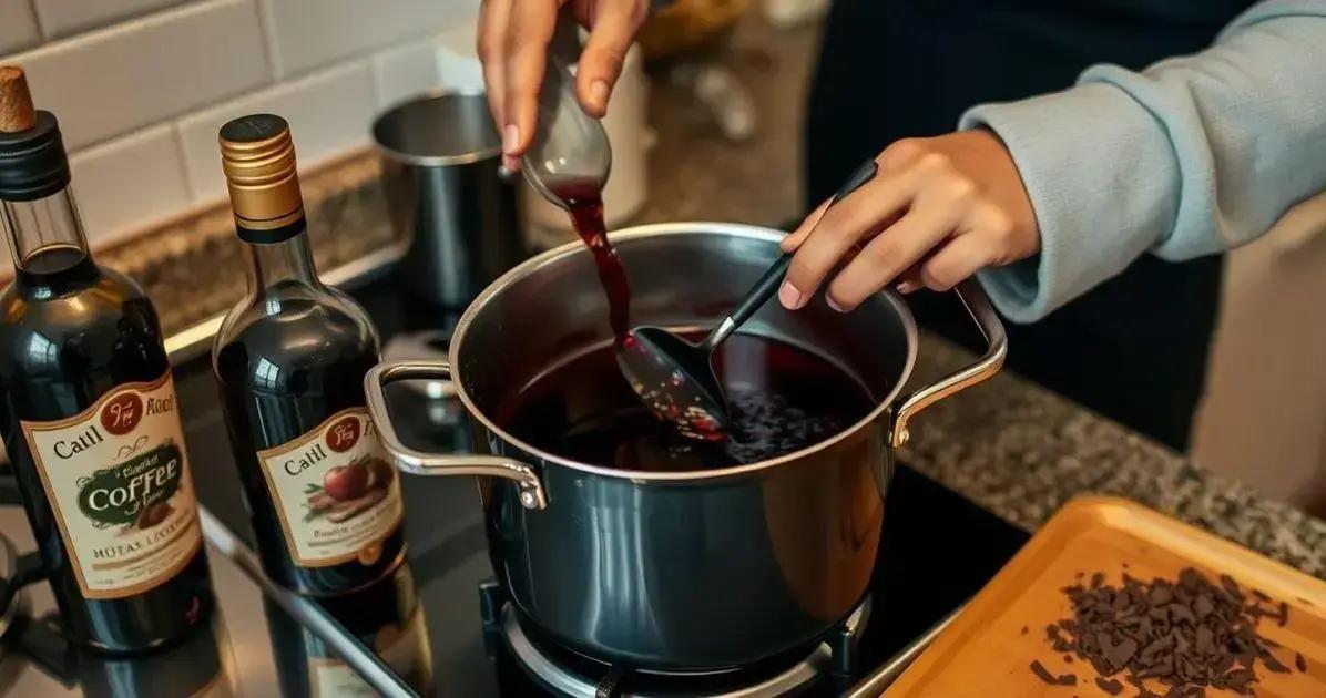 Como Preparar o Vinho com Licor de Café e Raspas de Chocolate