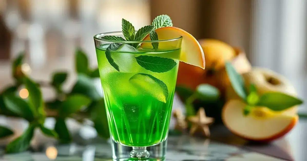 Como Servir o Licor de Maçã Verde de Forma Elegante