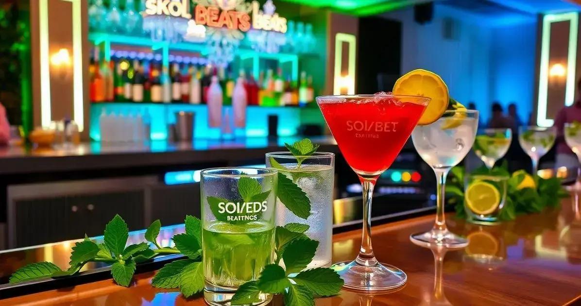Como Servir o Skol Beats com Rum e Hortelã em Eventos