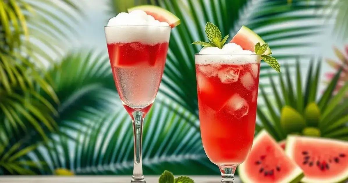 Como servir refrigerante de melancia com espuma de coco