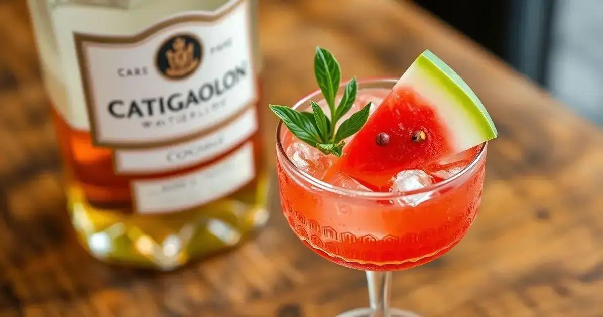 Conhaque com Suco de Melancia e Pimenta Rosa: Uma Experiência Refrescante