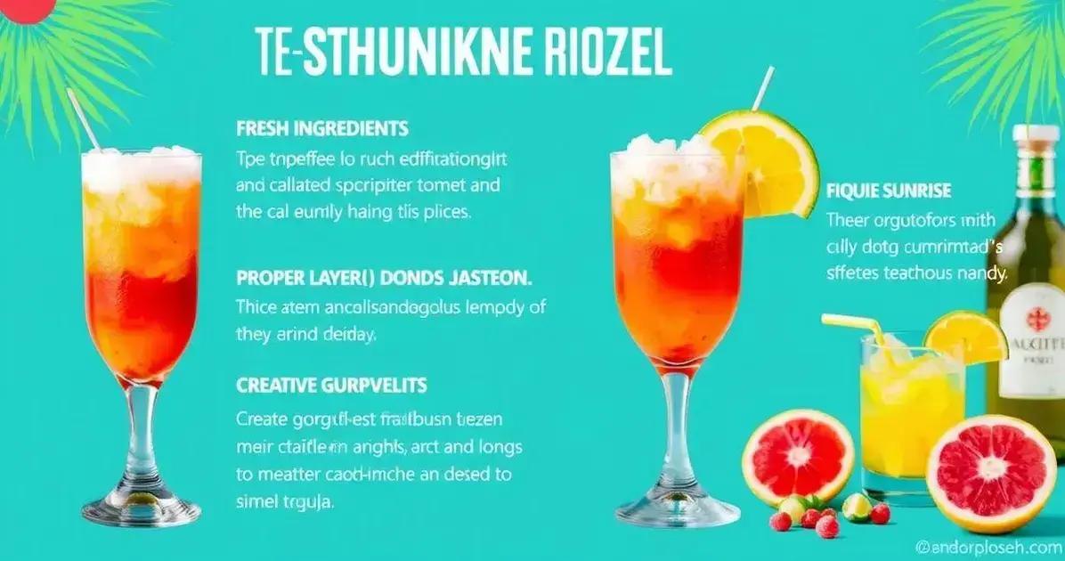 Dicas para um Tequila Sunrise Frozen perfeito