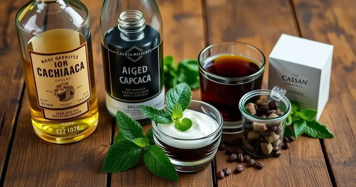 Ingredientes da Receita: Cachaça Envelhecida com Café e Creme de Leite
