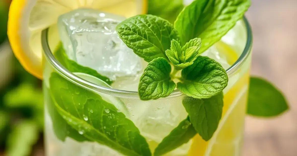 Ingredientes do Drink Rum com Refrigerante de Limão e Hortelã