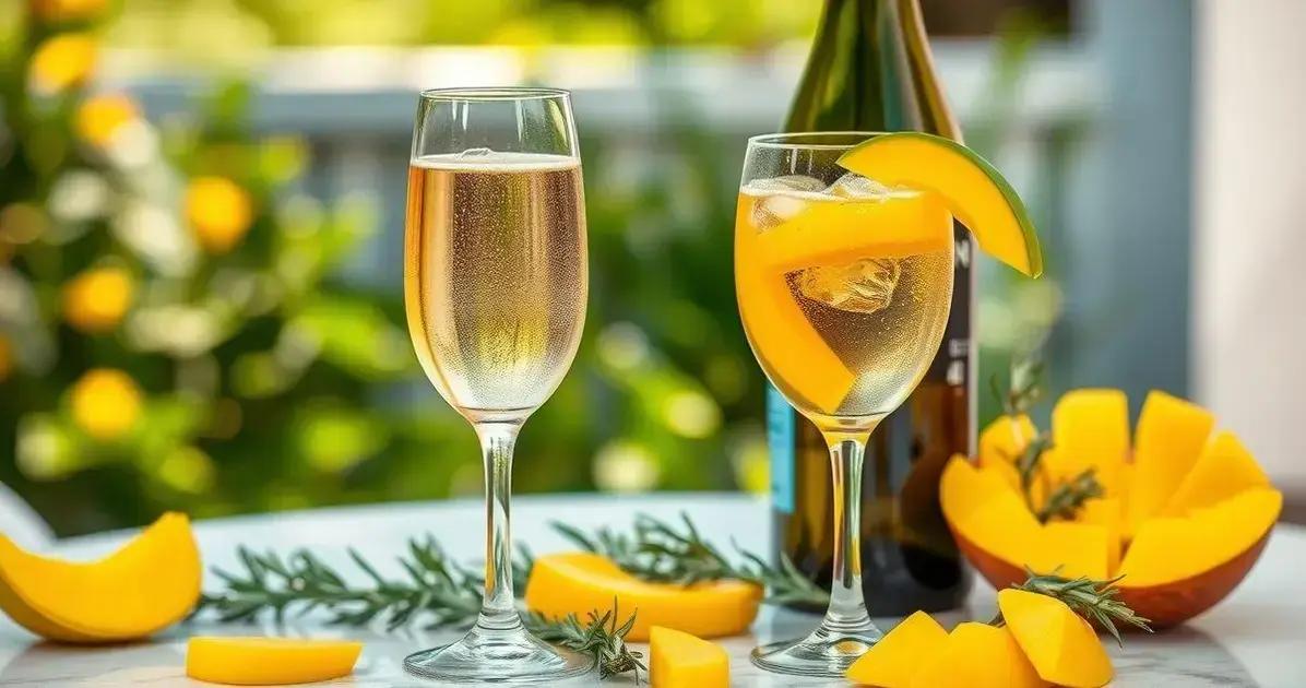 Ingredientes do Vinho Espumante com Suco de Manga e Alecrim