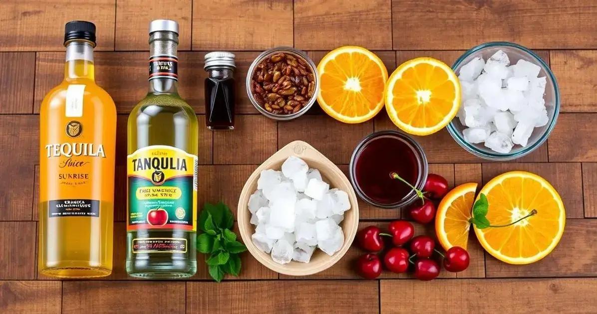 Ingredientes para Tequila Sunrise Frozen